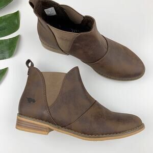 Rocket Dog Maylon Chelsea Boots Brown Faux Leather Ankle Booties Women's 8